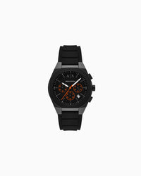 Sync Chronograph Black Silicone Watch AX4198
