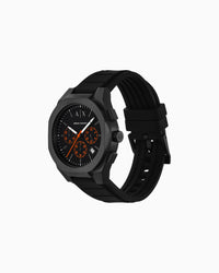 Sync Chronograph Black Silicone Watch AX4198