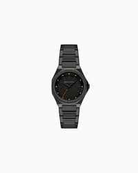Three-Hand Black Stainless Steel Watch AX4621