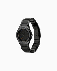 Three-Hand Black Stainless Steel Watch AX4621