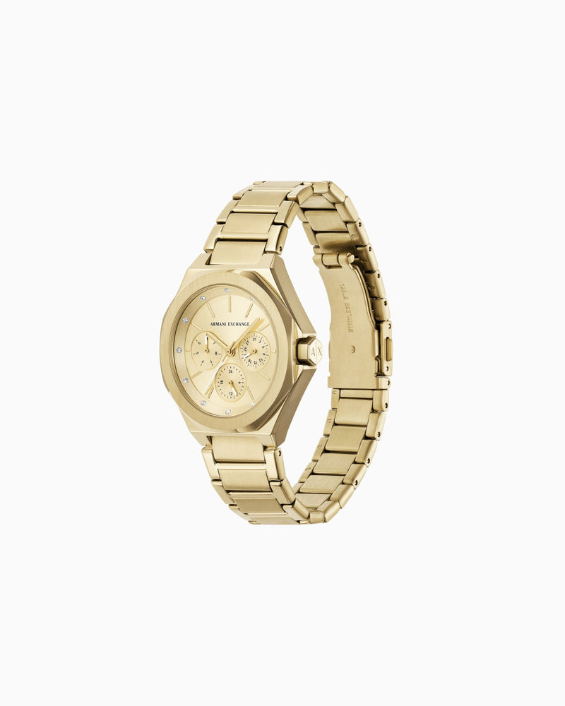 Armani Exchange Multifunction Gold Stainless Steel Watch AX4624