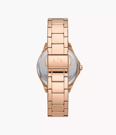 AX5264 Armani Exchange Three-Hand Rose Gold-Tone Stainless Steel Watch