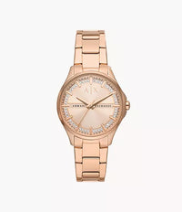 AX5264 Armani Exchange Three-Hand Rose Gold-Tone Stainless Steel Watch