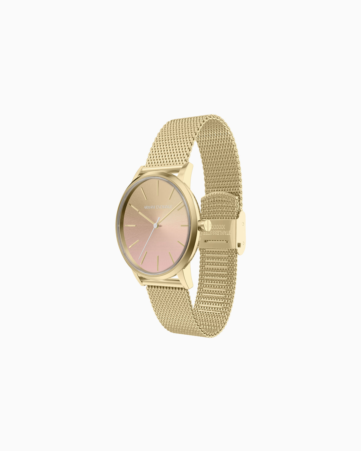 Armani Exchange Round Pink Dial Watch AX5619