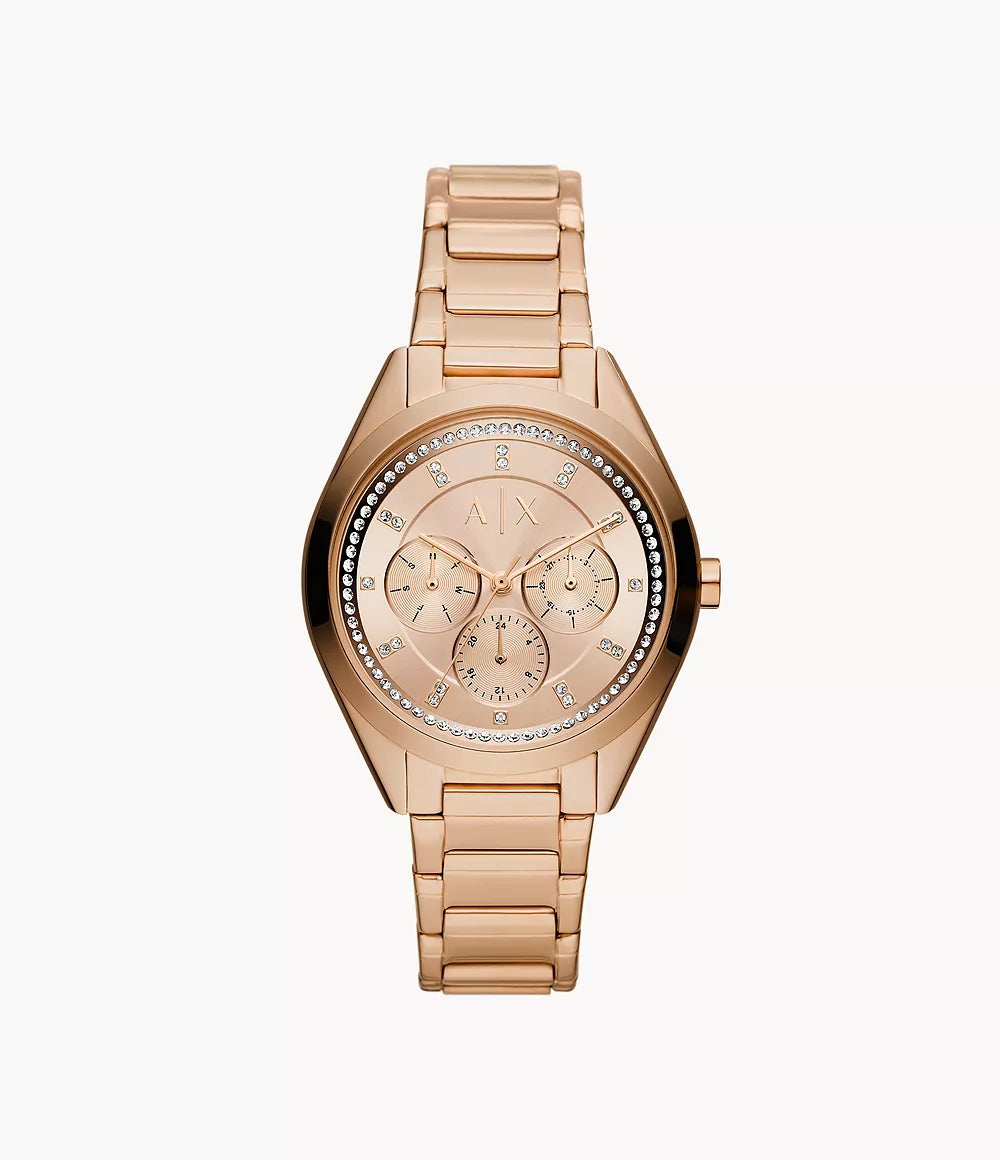 AX5658 Armani Exchange Multifunction Rose Gold-Tone Stainless Steel Watch