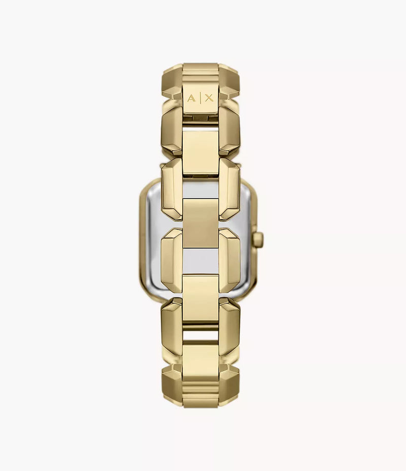 Armani Exchange Three-Hand Gold-Tone Stainless Steel Watch AX5735
