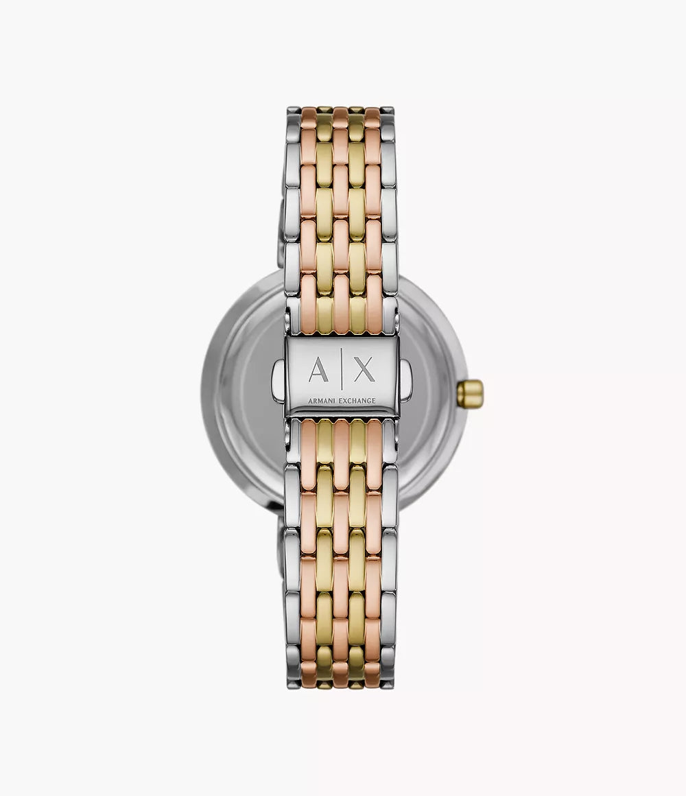 AX5911 Armani Exchange Three-Hand Tri-Tone Stainless Steel Watch