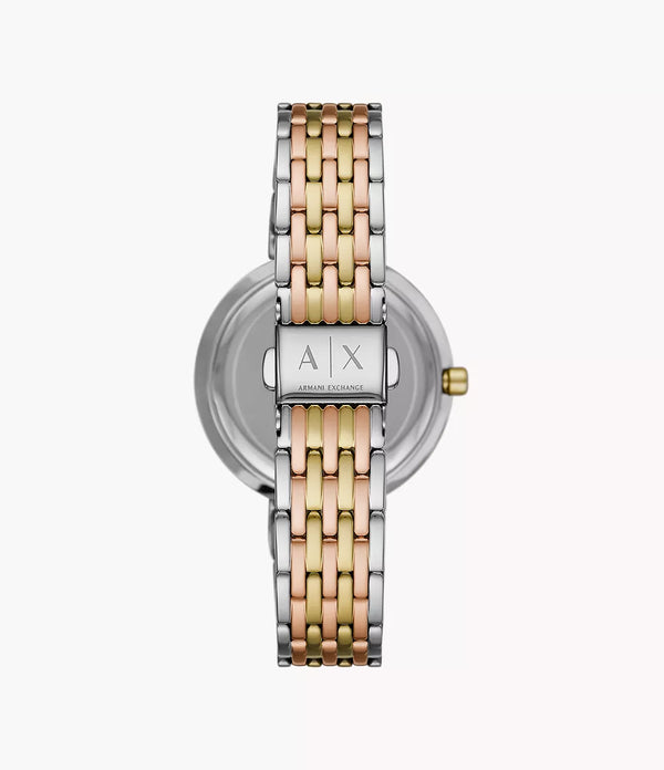 AX5911 Armani Exchange Three-Hand Tri-Tone Stainless Steel Watch