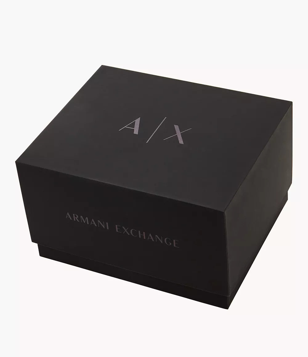 AX7139SET Armani Exchange Three-Hand Gold-Tone Stainless Steel Watch and Bracelet Gift Set