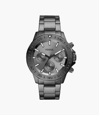 BQ2491 - Fossil Bannon Multifunction Smoke Stainless Steel Watch For Men