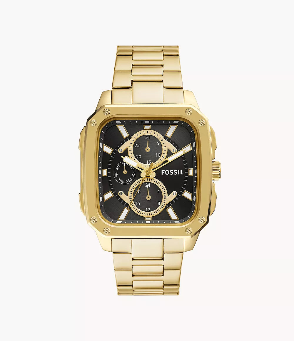 Fossil Multifunction Gold-Tone Stainless Steel Watch BQ2656