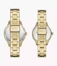 BQ2829SET - Fossil His and Hers Multifunction Gold-Tone Stainless Steel Watch Box Set