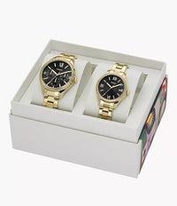 BQ2829SET - Fossil His and Hers Multifunction Gold-Tone Stainless Steel Watch Box Set