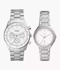 BQ2832SET - Fossil His and Hers Multifunction Stainless Steel Watch Box Set