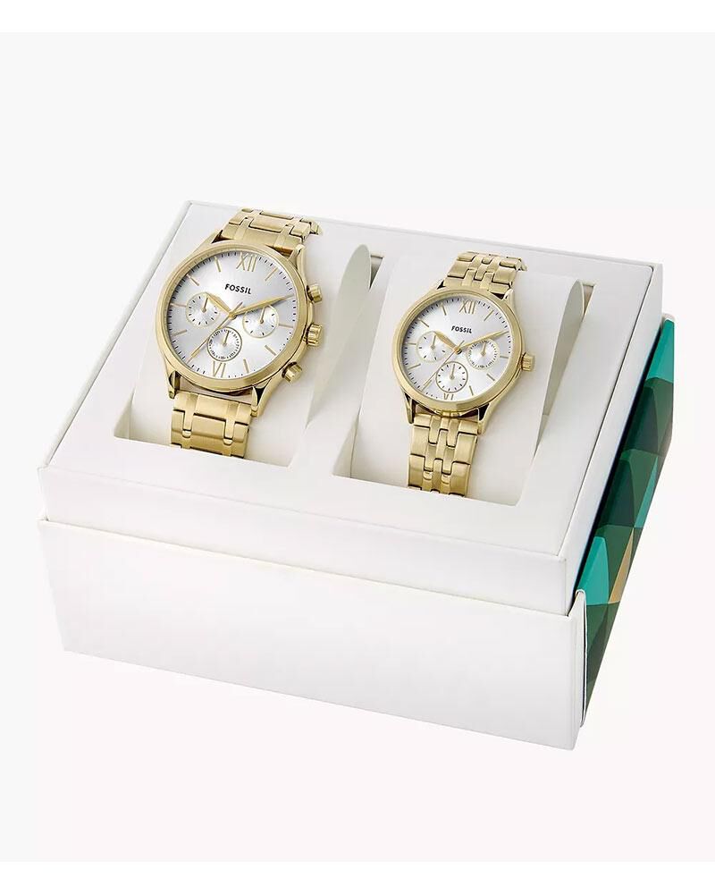 Fossil Fenmore Gold Quartz Stainless Steel Watch BQ2899SET