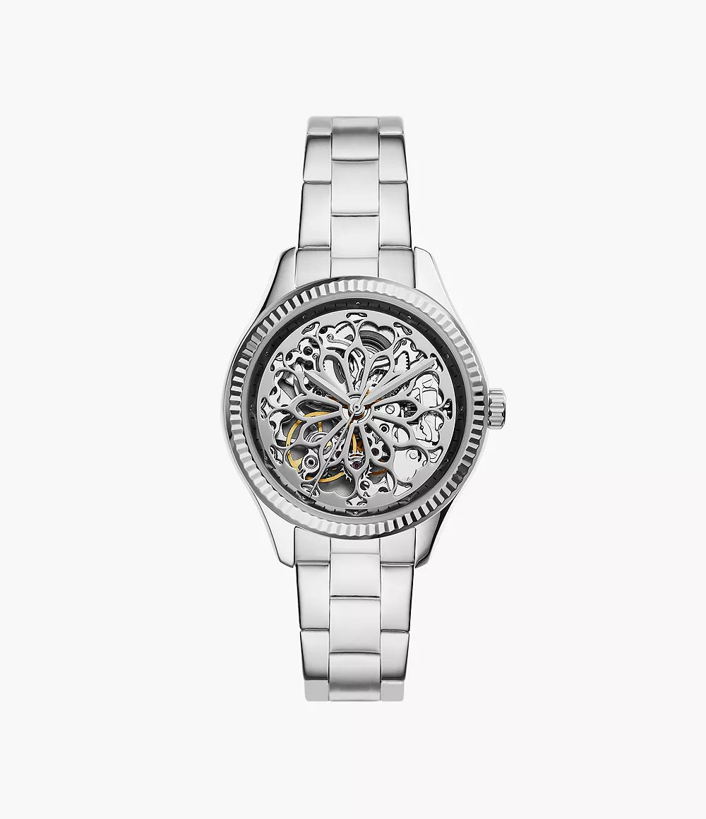 BQ3753 - Fossil Rye Automatic Stainless Steel Watch For Women