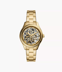 BQ3755 - Fossil Rye Automatic Gold-Tone Stainless Steel Watch For Women