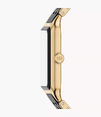 Raquel 26mm Three-Hand Date Gold-Tone Stainless Steel and Black Ceramic Watch CE1135