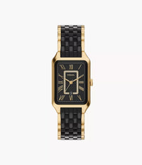 Raquel 26mm Three-Hand Date Gold-Tone Stainless Steel and Black Ceramic Watch CE1135