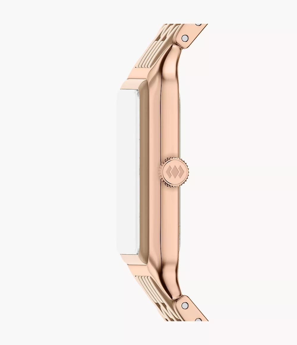 Raquel 26mm Three-Hand Date Rose Gold-Tone Stainless Steel & Salted Caramel Ceramic Watch CE1137