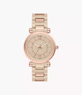 Carlie 38mm Three-Hand Salted Caramel Ceramic and Rose Gold-Tone Stainless Steel Watch CE1141