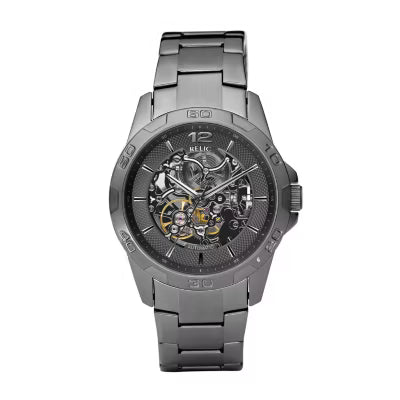 Relic Men's Brennan Gunmetal Automatic Watch ZR11853