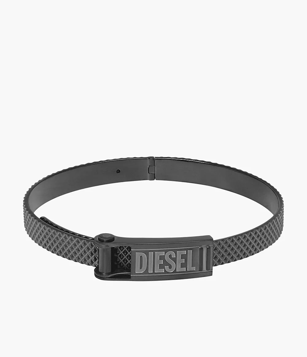 DX1358060 Diesel Gunmetal Stainless Steel Stack Bracelet