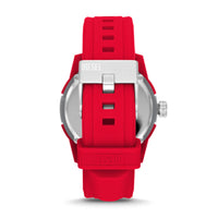 DZ1980 Diesel Double Up Three-Hand Red Silicone Watch DZ1980