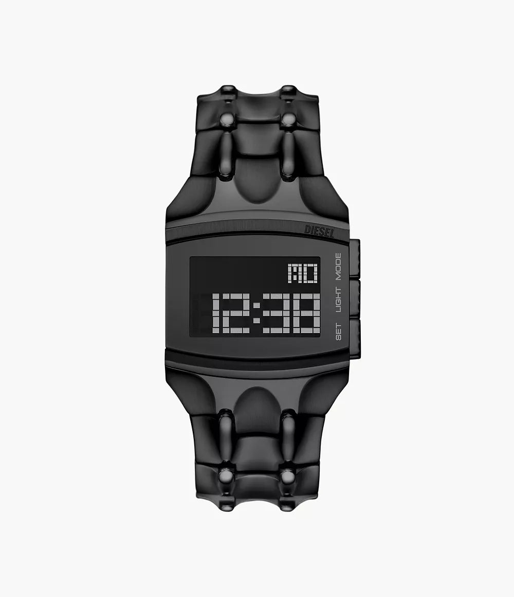 DZ2156 Diesel Croco Digi Digital Black-Tone Stainless Steel Watch