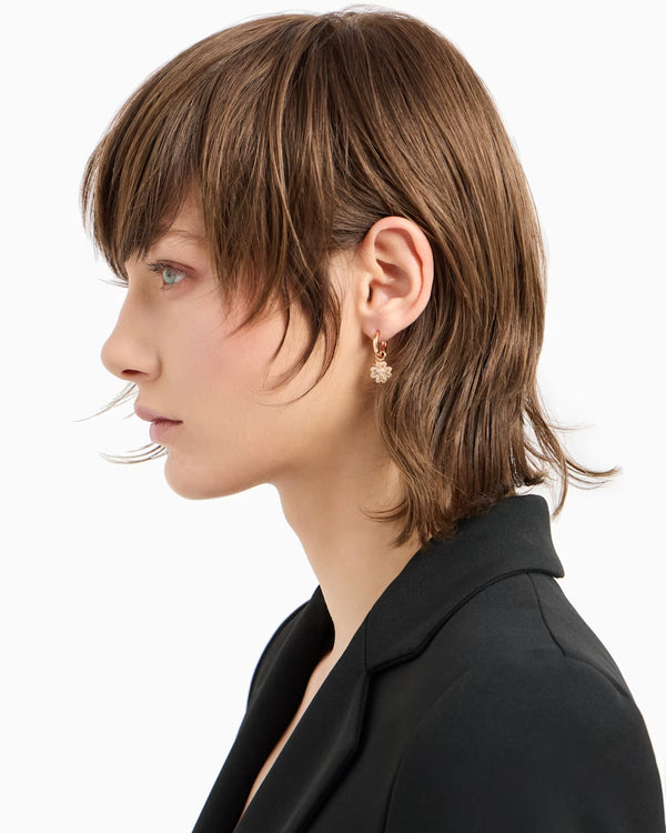 Rose Gold-Tone Sterling Silver Hoop Earrings EG3610221
