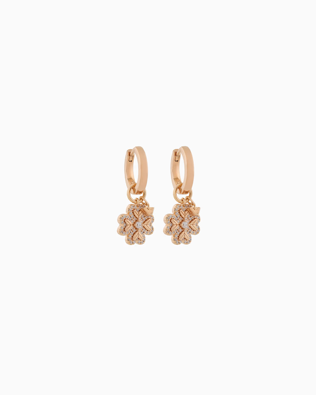 Rose Gold-Tone Sterling Silver Hoop Earrings EG3610221