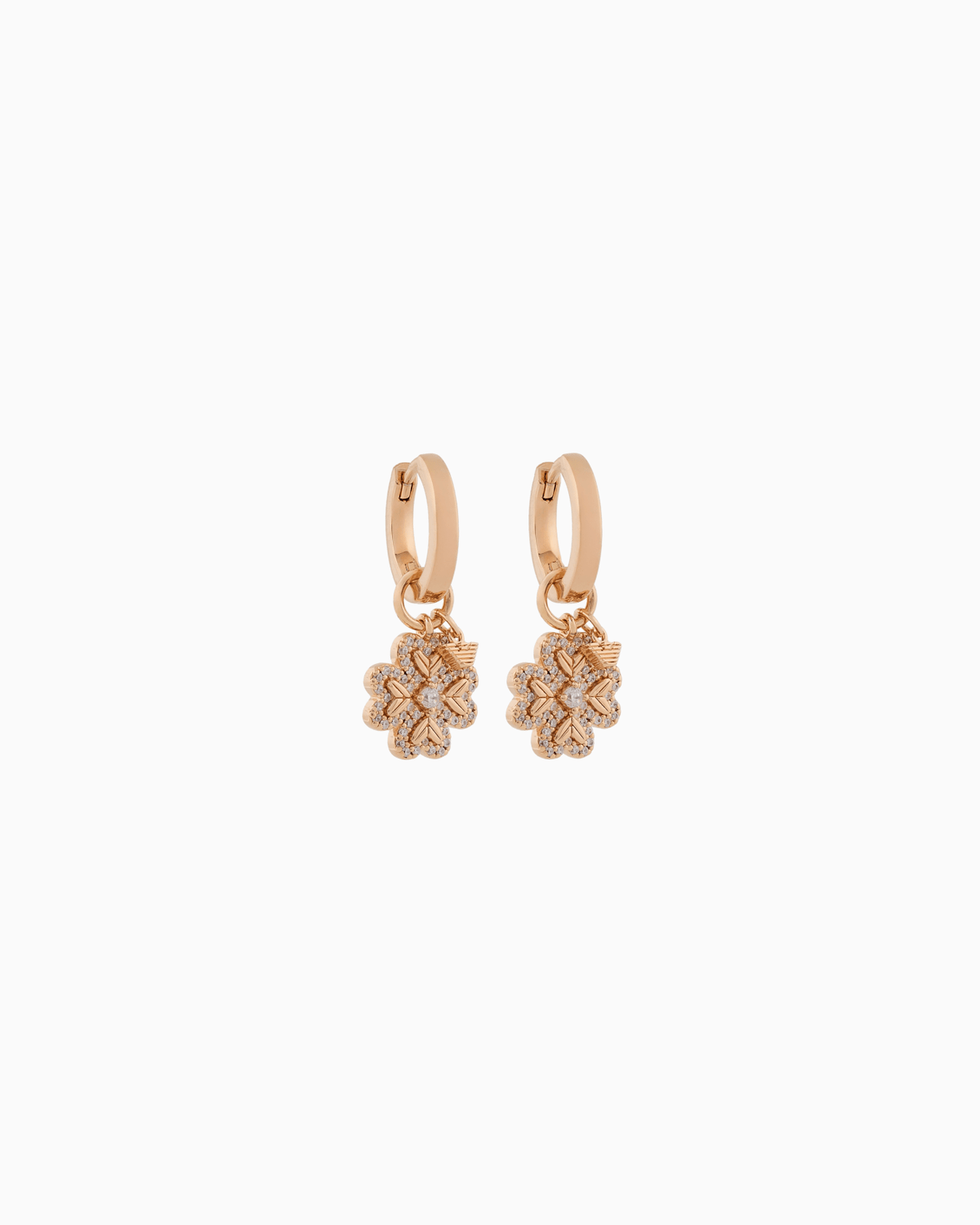 Rose Gold-Tone Sterling Silver Hoop Earrings EG3610221