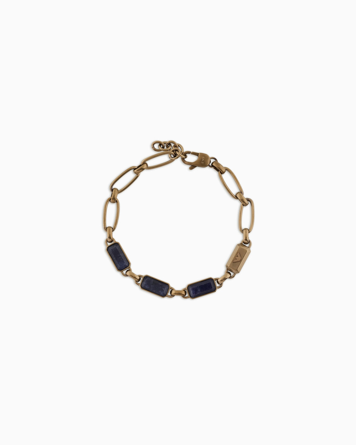 Blue Stone with IP Antique Gold-Plating Chain Bracelet EGS3097251
