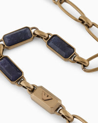 Blue Stone with IP Antique Gold-Plating Chain Bracelet EGS3097251