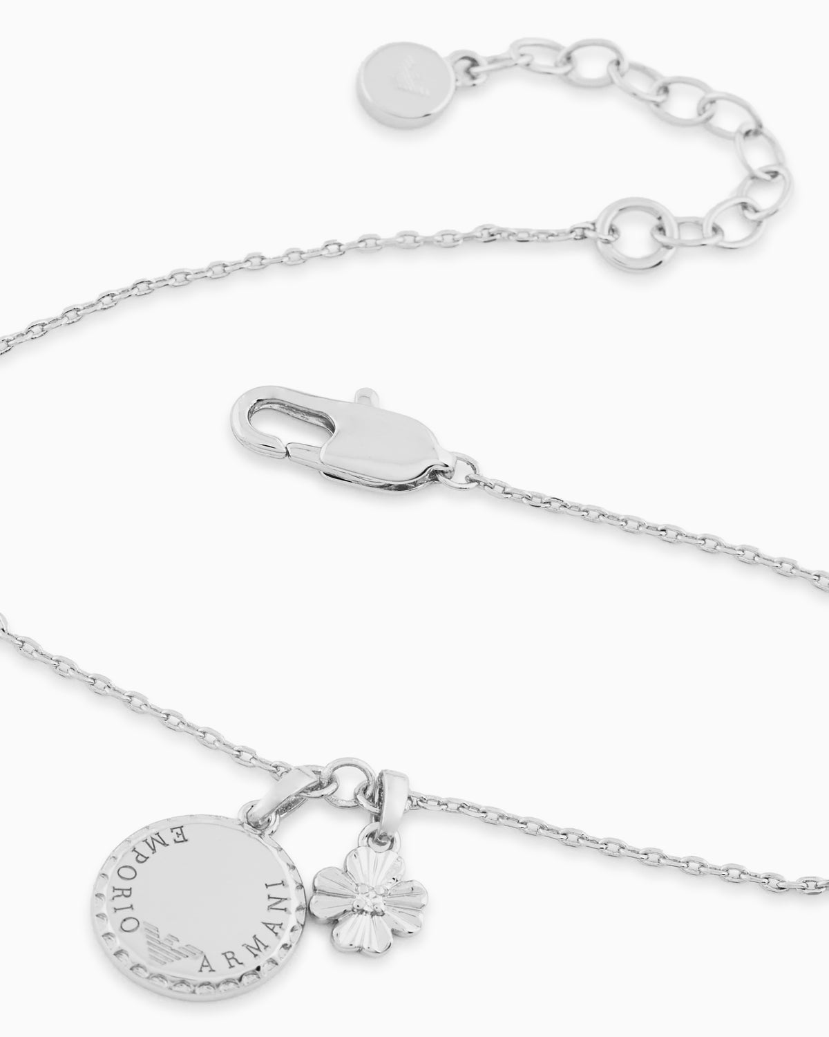 Emporio Armani Silver-Tone Brass Pendant Bracelet EGS3276040