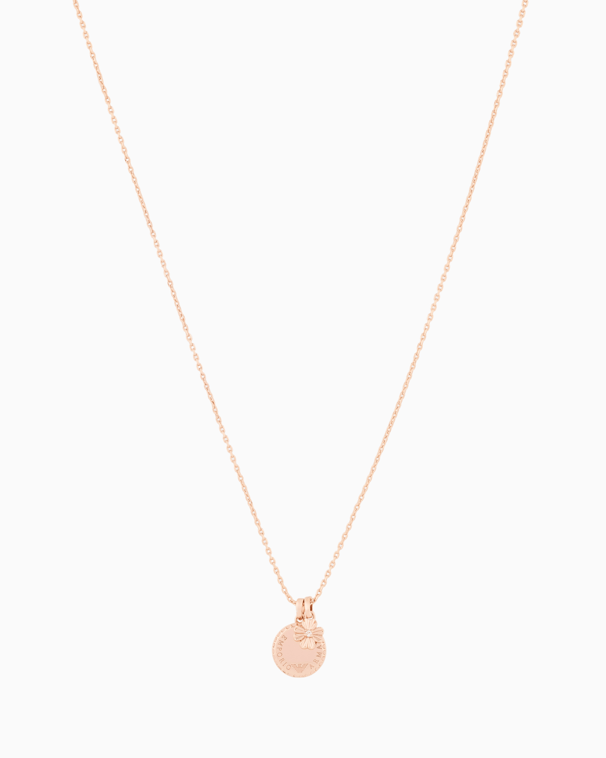 Rose Gold-Tone Brass Pendant Necklace EGS3277221