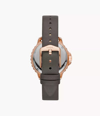 ES4889 - Fossil Izzy Multifunction Grey Leather Watch For Women