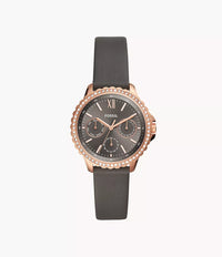 ES4889 - Fossil Izzy Multifunction Grey Leather Watch For Women