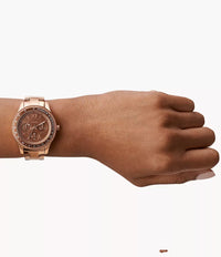 ES5109 - Fossil Stella Sport Multifunction Rose Gold-Tone Stainless Steel Watch For Women