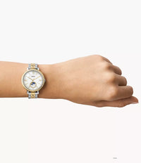 ES5166 - Fossil Jacqueline Sun Moon Multifunction Two-Tone Stainless Steel Watch For Women