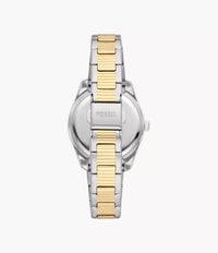 ES5198 - Fossil Scarlette Three-Hand Day-Date Two-Tone Stainless Steel Watch For Women