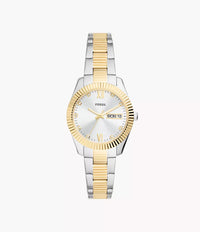 ES5198 - Fossil Scarlette Three-Hand Day-Date Two-Tone Stainless Steel Watch For Women