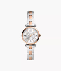 ES5201 - Fossil Carlie Three-Hand Two-Tone Stainless Steel Watch For Women