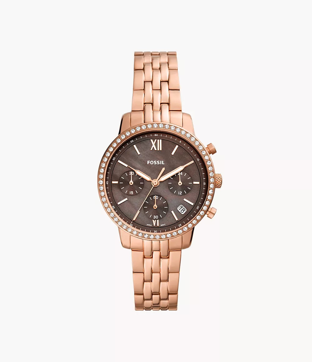 ES5218 - Fossil Neutra Chronograph Rose Gold-Tone Stainless Steel Watch For Women