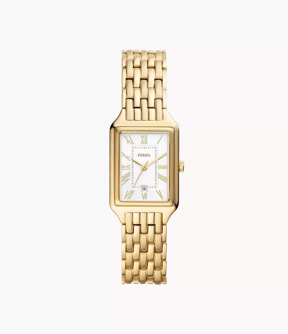 Raquel Three-Hand Date Gold-Tone Stainless Steel Watch ES5220