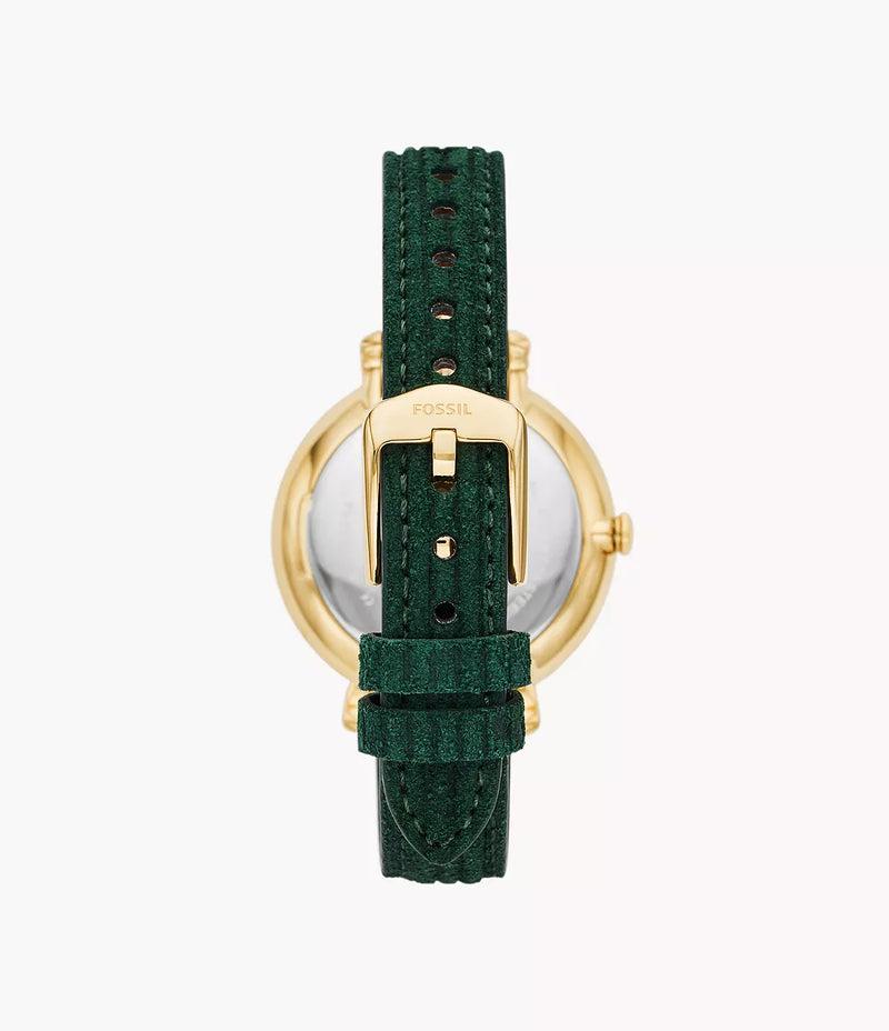 ES5244 - Fossil Jacqueline Sun Moon Multifunction Green Leather Watch For Women