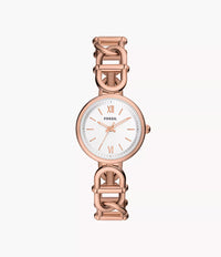 ES5273 - Fossil Carlie Three-Hand Rose Gold-Tone Stainless Steel Watch For Women