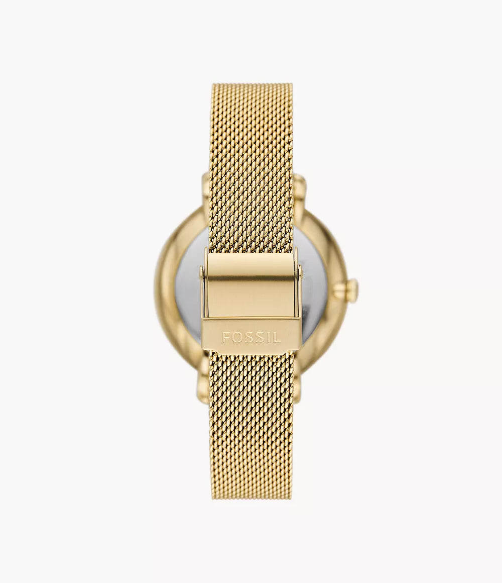 ES5316 - Fossil Jacqueline Three-Hand Gold-Tone Stainless Steel Mesh Watch For Women