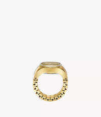 Watch Ring Two-Hand Gold-Tone Stainless Steel ES5319