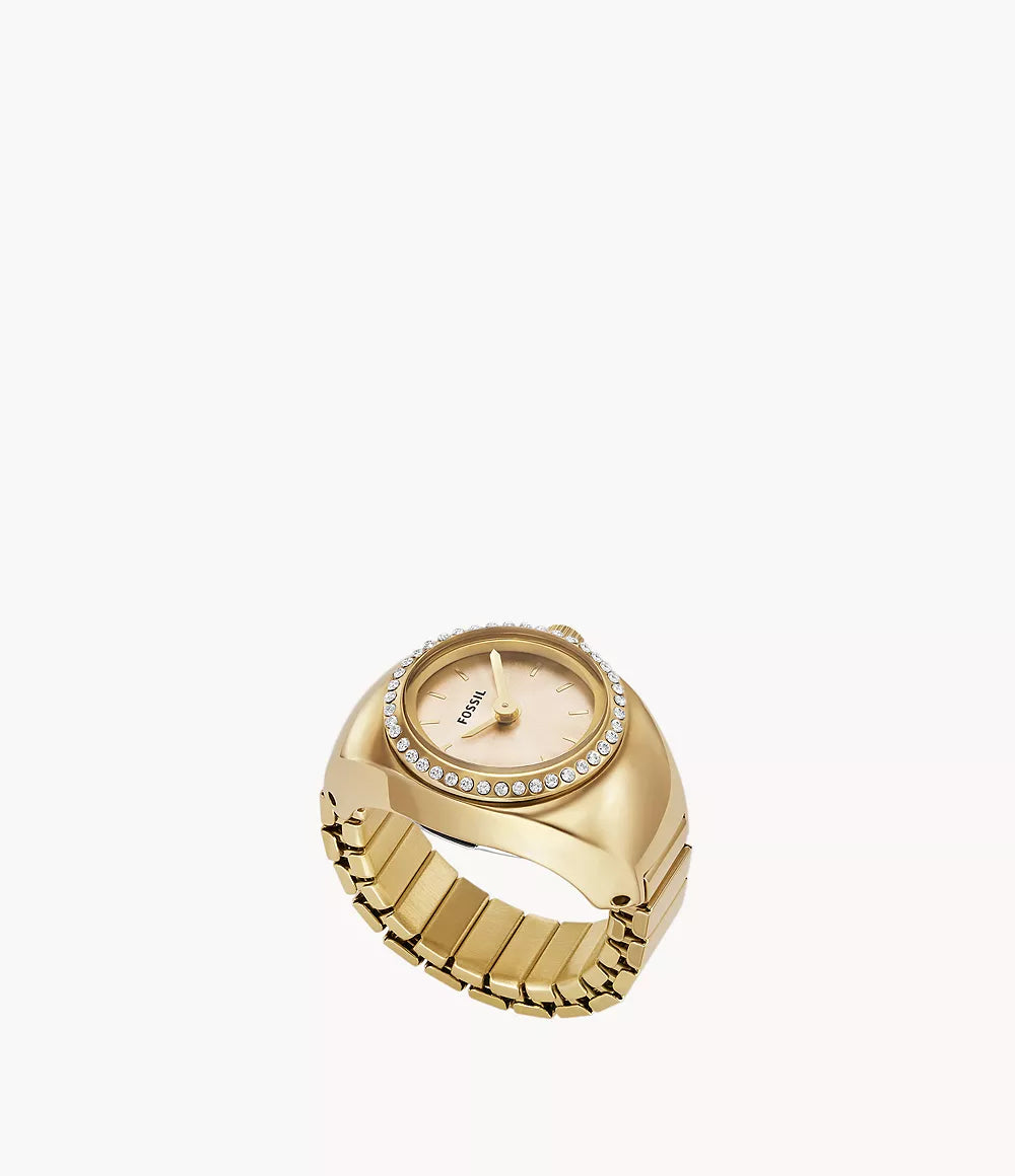 Watch Ring Two-Hand Gold-Tone Stainless Steel ES5319